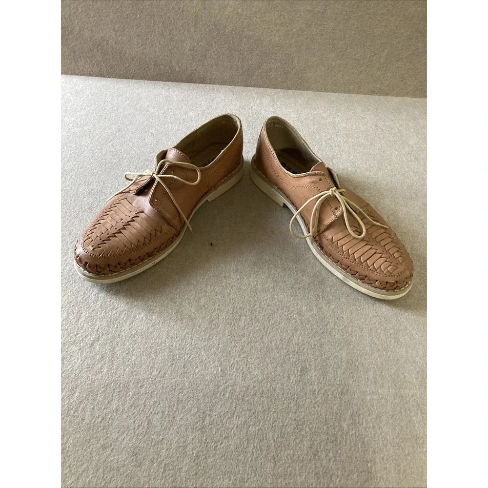 D'arte Artisanal Huarache‎ Hand Made Leather Shoe Sz 9 Lace Up Sandal Lofer